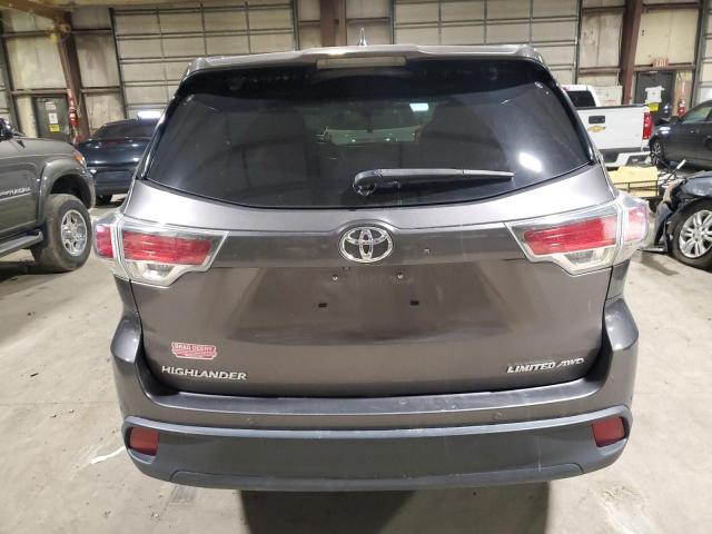 5TDDKRFH6GS267681 - 2016 TOYOTA HIGHLANDER LIMITED GRAY photo 6