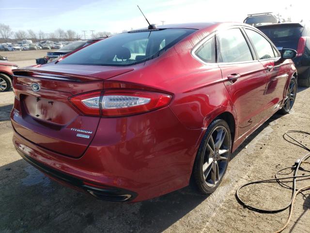 3FA6P0K97FR118157 - 2015 FORD FUSION TITANIUM BURGUNDY photo 3