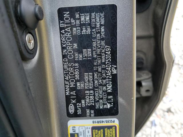 KNDJT2A64D7531497 - 2013 KIA SOUL + TAN photo 14