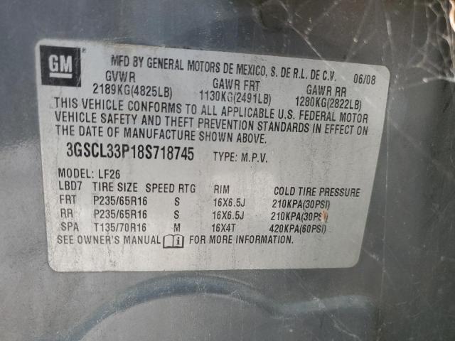 3GSCL33P18S718745 - 2008 SATURN VUE XE GRAY photo 13