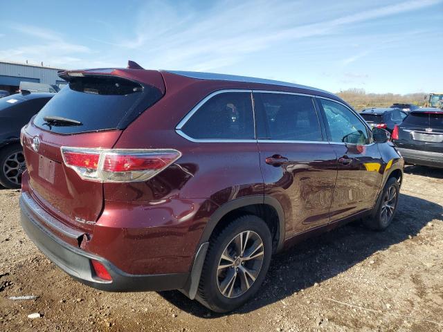 5TDJKRFH9GS307478 - 2016 TOYOTA HIGHLANDER XLE BURGUNDY photo 3