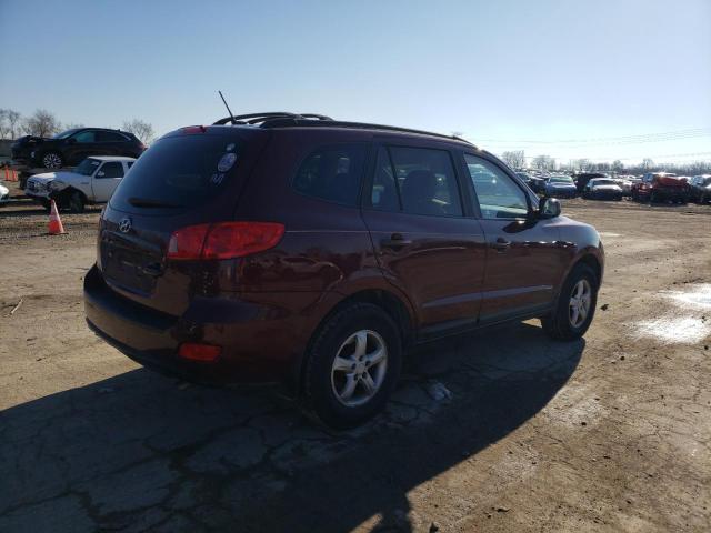 5NMSG13D28H168338 - 2008 HYUNDAI SANTA FE GLS BURGUNDY photo 3