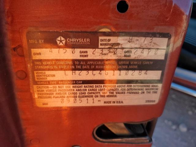 LH23C4G110284 - 1974 DODGE DART Bordeaux Foto 12