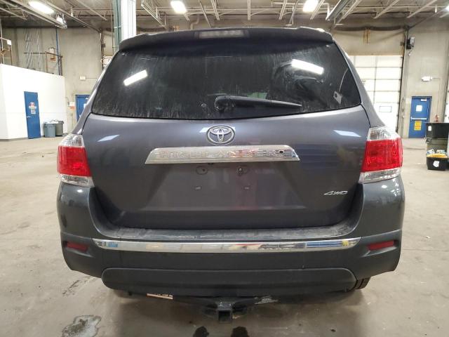 5TDDK3EH9CS142568 - 2012 TOYOTA HIGHLANDER LIMITED CHARCOAL photo 6