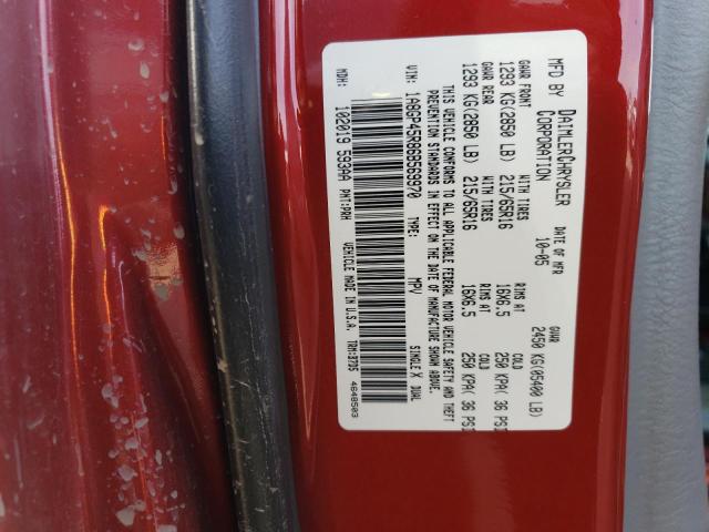 1A8GP45R86B569970 - 2006 CHRYSLER TOWN & COU ბურგუნდია ფოტო 13