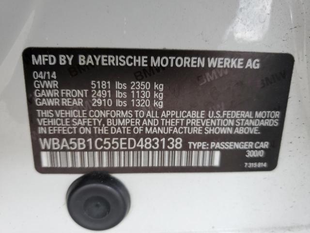 WBA5B1C55ED483138 - 2014 BMW 535 I WHITE photo 12