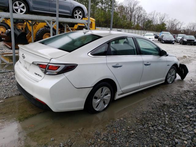 KMHE24L11GA026098 - 2016 HYUNDAI SONATA HYBRID WHITE photo 3