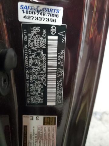 JTKJF5C76B3022393 - 2011 TOYOTA SCION TC მუქწითელი ფოტო 13