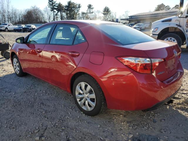 2T1BURHE7FC302840 - 2015 TOYOTA COROLLA L RED photo 2