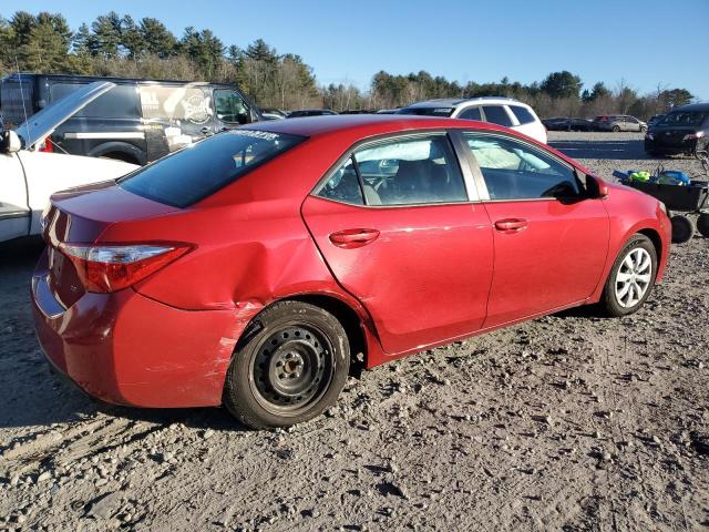 2T1BURHE7FC302840 - 2015 TOYOTA COROLLA L RED photo 3