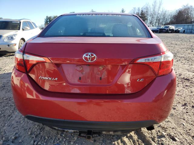 2T1BURHE7FC302840 - 2015 TOYOTA COROLLA L RED photo 6