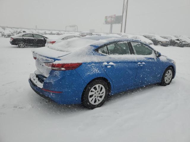 5NPD74LF4JH334329 - 2018 HYUNDAI ELANTRA SE BLUE photo 3