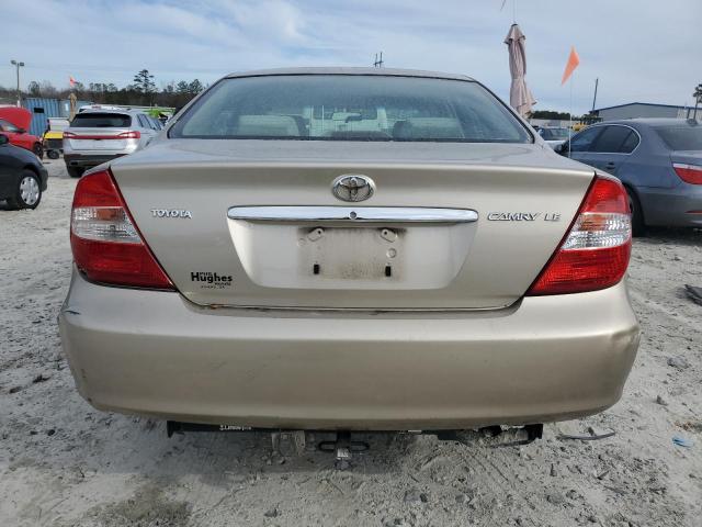 JTDBE32K940295745 - 2004 TOYOTA CAMRY LE TAN photo 6