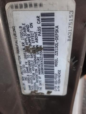 1NXBR32E43Z155684 - 2003 TOYOTA COROLLA CE GRAY photo 12