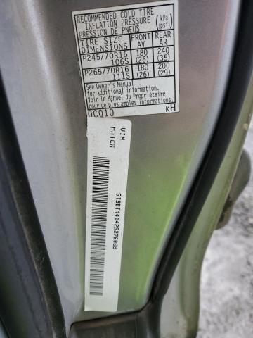 5TBBT44142S276068 - 2002 TOYOTA TUNDRA ACCESS CAB ვერცხლისფერი ფოტო 12