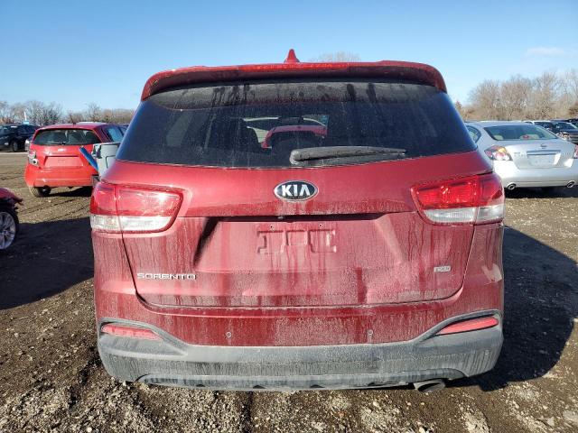 5XYPG4A39GG058543 - 2016 KIA SORENTO LX RED photo 6