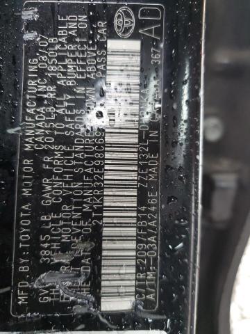 2T1KR32E98C697016 - 2008 TOYOTA COROLLA MA XR BLACK photo 11