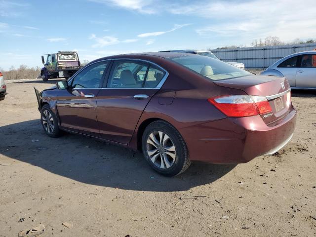 1HGCR2F32EA173103 - 2014 HONDA ACCORD LX BURGUNDY photo 2