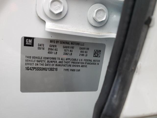 1G4ZP5SS0HU138216 - 2017 BUICK LACROSSE ESSENCE WHITE photo 13