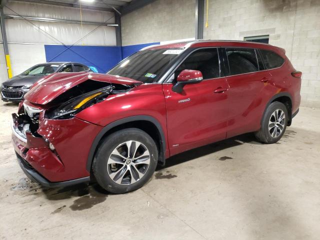 5TDGBRCH0MS536593 - 2021 TOYOTA HIGHLANDER HYBRID XLE RED photo 1