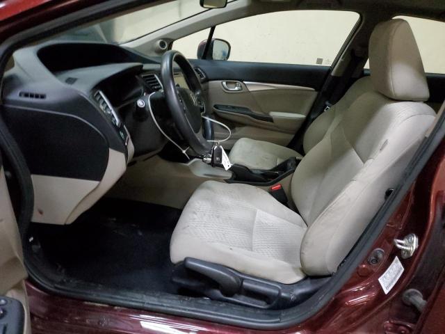 2HGFB2F80FH507094 - 2015 HONDA CIVIC EX BURGUNDY photo 7