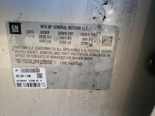 1G11C5SL2FF229262 - 2015 CHEVROLET MALIBU 1LT Qəhvəyi foto 12