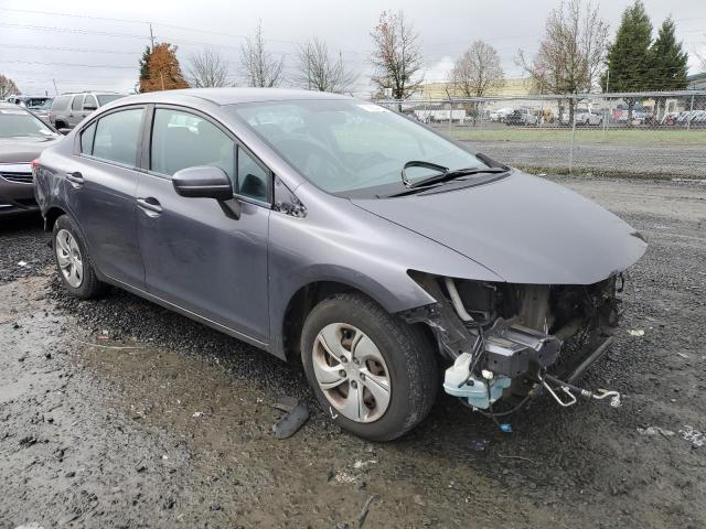 19XFB2F58EE265489 - 2014 HONDA CIVIC LX GRAY photo 4