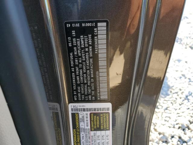 WVWFW8AHXDV009339 - 2013 VOLKSWAGEN EOS LUX 棕色 照片 12