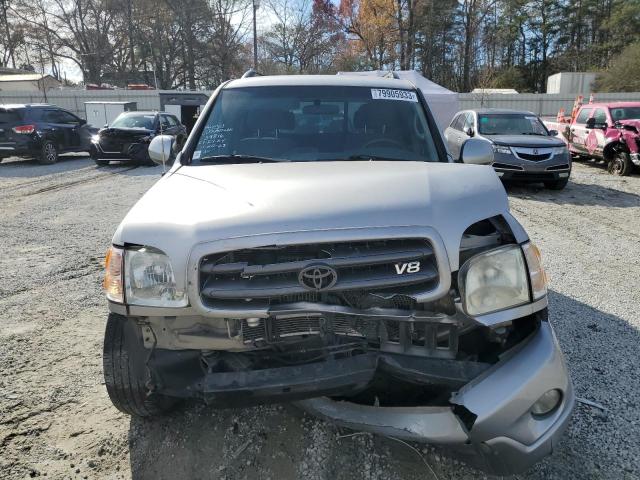 5TDZT34A82S076505 - 2002 TOYOTA SEQUOIA SR5 SILVER photo 5