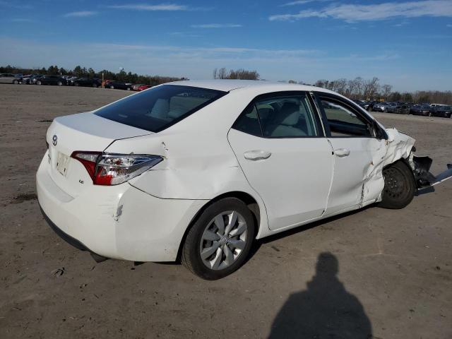 2T1BURHEXGC596655 - 2016 TOYOTA COROLLA L WHITE photo 3