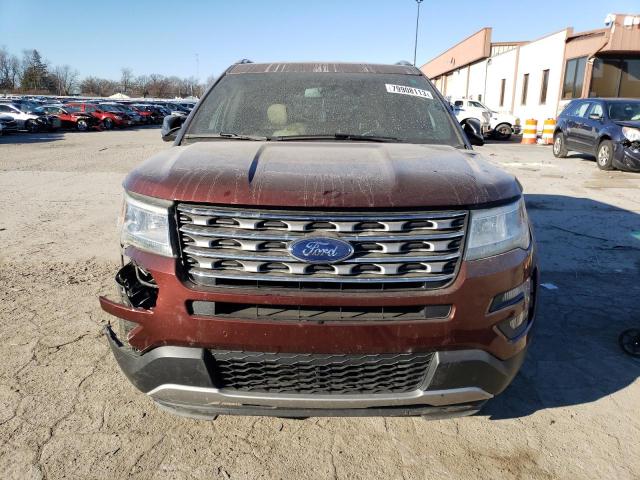 1FM5K8DH1GGA01864 - 2016 FORD EXPLORER XLT MAROON photo 5