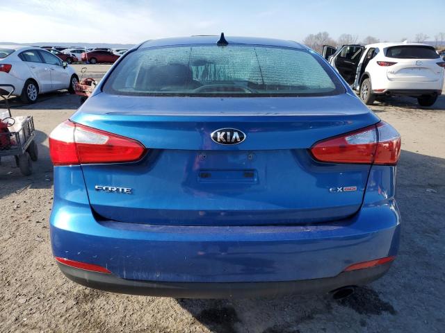 KNAFX4A84F5332811 - 2015 KIA FORTE EX BLUE photo 6