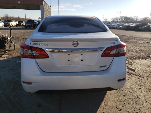 3N1AB7AP2DL667487 - 2013 NISSAN SENTRA S WHITE photo 6