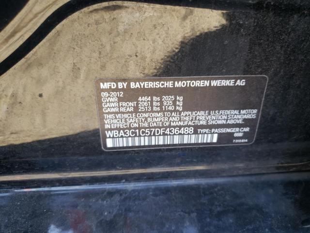 WBA3C1C57DF436488 - 2013 BMW 328 I SULEV BLACK photo 12