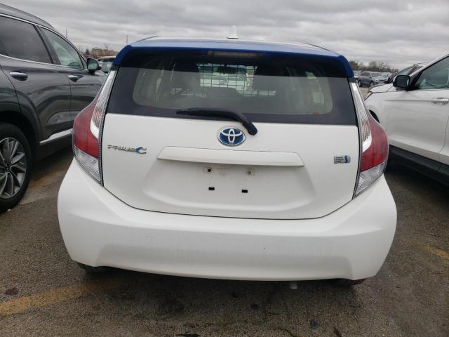 JTDKDTB33G1122314 - 2016 TOYOTA PRIUS C WHITE photo 6