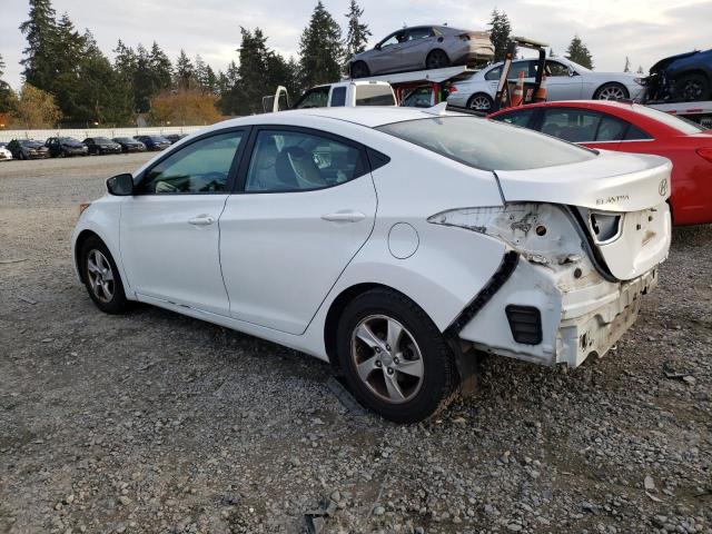 5NPDH4AE0FH571902 - 2015 HYUNDAI ELANTRA SE WHITE photo 2