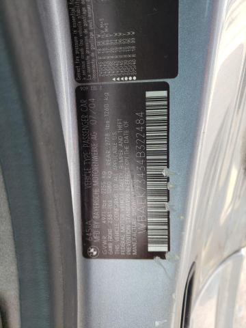 WBAEK73434B322484 - 2004 BMW 645 CI AUTOMATIC SILVER photo 12