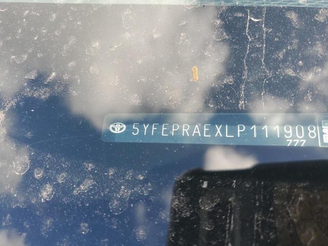 5YFEPRAEXLP111908 - 2020 TOYOTA COROLLA LE Silber Foto 12