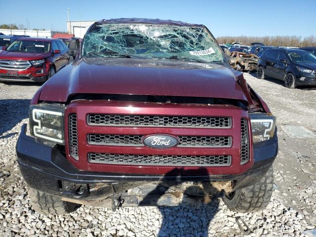 1FTSW21P25EC59940 - 2005 FORD F250 SUPER DUTY BURGUNDY photo 5