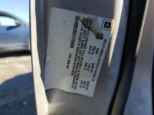 2G4WB52K911103838 - 2001 BUICK REGAL LS 银色 照片 12