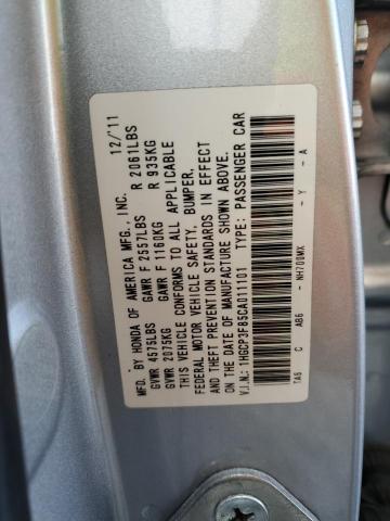 1HGCP3F85CA011101 - 2012 HONDA ACCORD EXL SILVER photo 12