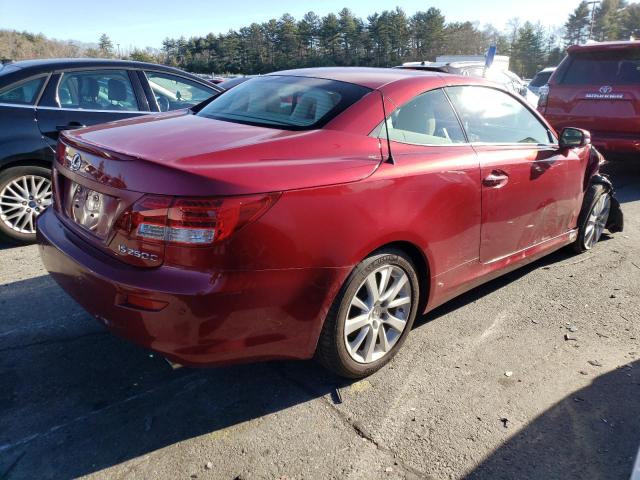 JTHFF2C27A2503756 - 2010 LEXUS IS 250 RED photo 3