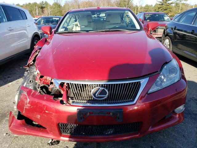 JTHFF2C27A2503756 - 2010 LEXUS IS 250 RED photo 5