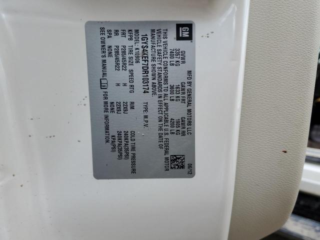 1GYS4KEF7DR103174 - 2013 CADILLAC ESCALADE ESV PLATINUM თეთრი ფოტო 13