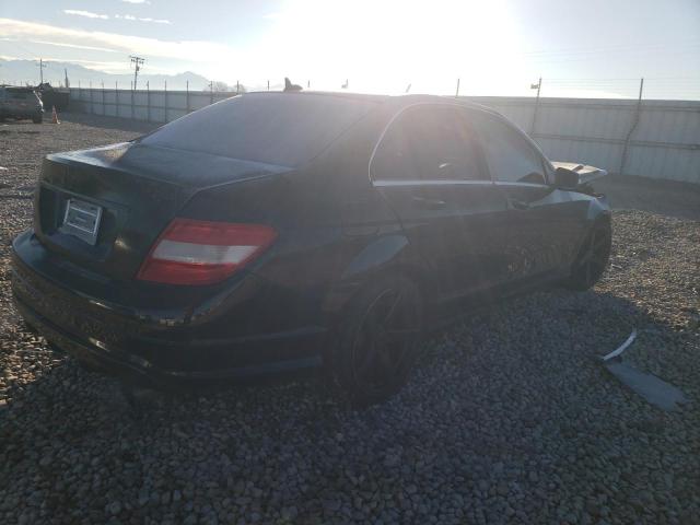 WDDGF5EB9BA509690 - 2011 MERCEDES-BENZ C 300 BLACK photo 3