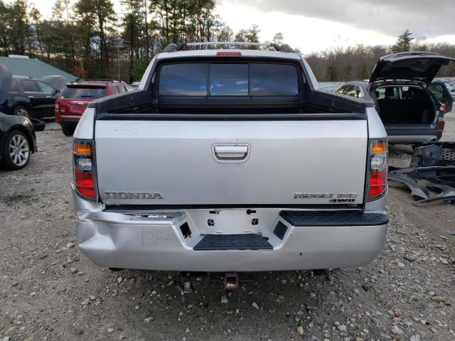 2HJYK16517H523129 - 2007 HONDA RIDGELINE RTL SILVER photo 6