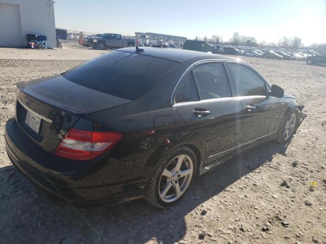 WDDGF56X88F047662 - 2008 MERCEDES-BENZ C 350 BLACK photo 3