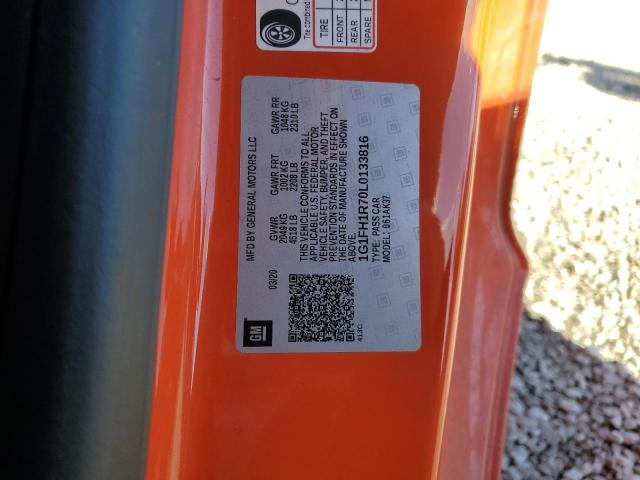 1G1FH1R70L0133816 - 2020 CHEVROLET CAMARO SS ORANGE photo 12