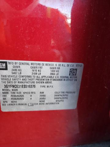 3GYFNCE31ES516376 - 2014 CADILLAC SRX PERFORMANCE COLLECTION Қызыл фото 13