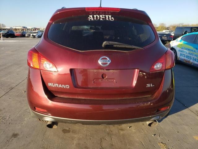 JN8AZ18U19W009960 - 2009 NISSAN MURANO S BURGUNDY photo 6